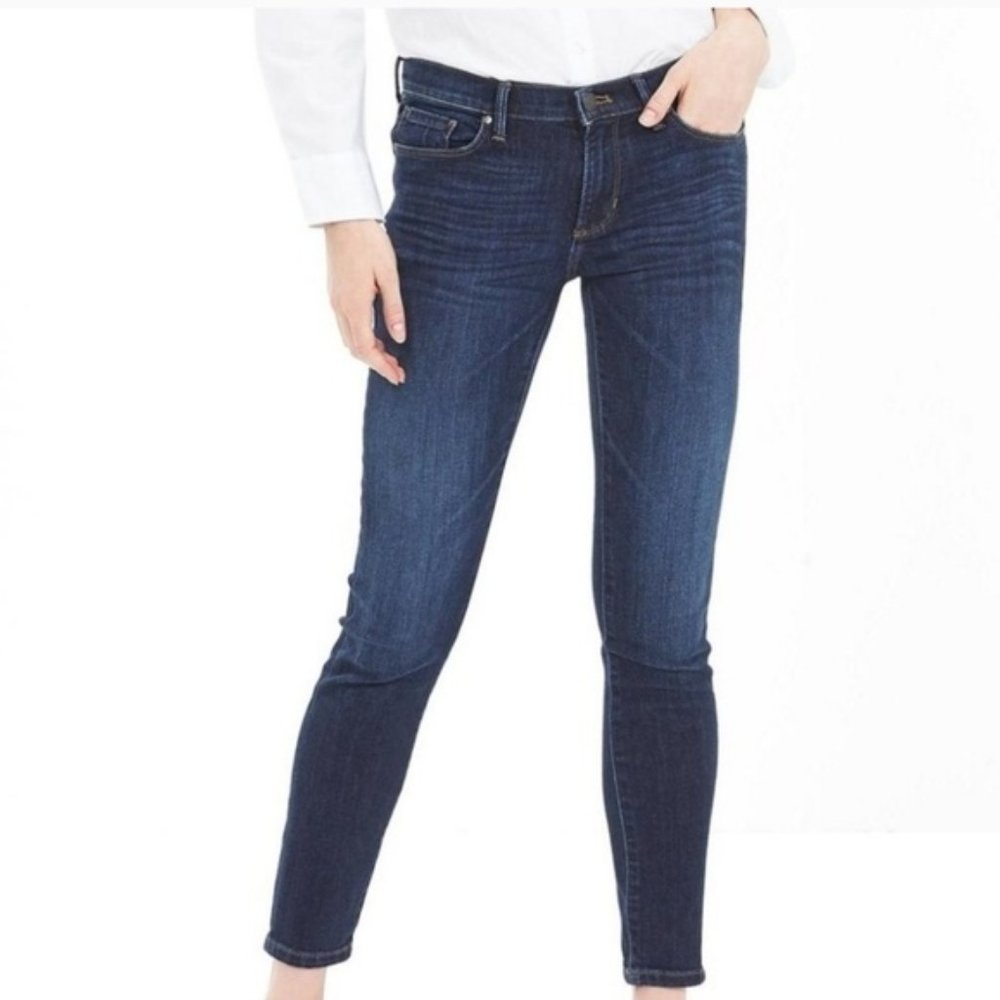 BANANA REPUBLIC Size 27 / 4 Skinny Denim Blue Jeans Dark Wash Mid Rise Stretch